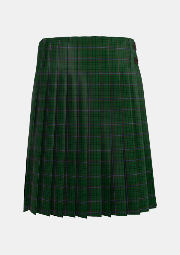 Traditional_MacRae_2_Tartan_773_kilt_back_image_with_pleated_design_and_adjustable_buckles_for_men