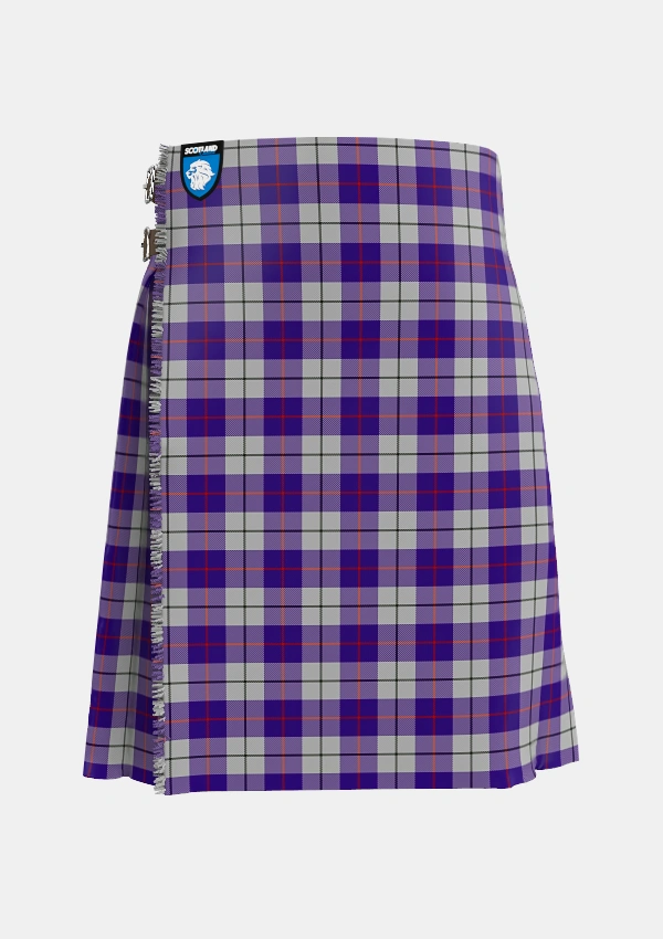 Traditional_MacRae_Dress_Purple_1_Tartan_6564_kilt_front_image_with_pleated_design_and_adjustable_buckles_for_men