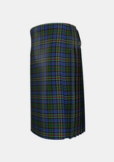 Traditional_MacRae_Hunting_4_Tartan_799_kilt_left_image_with_pleated_design_and_adjustable_buckles_for_men