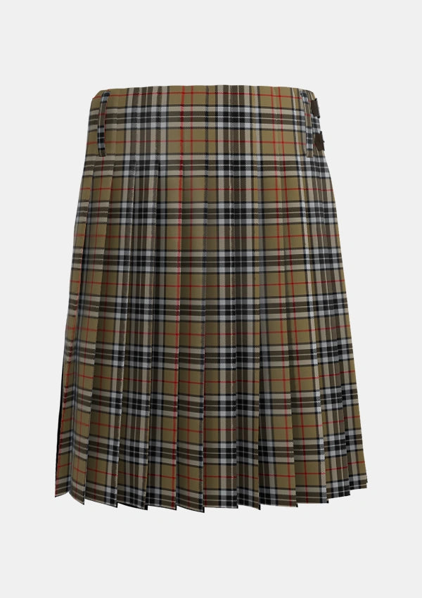 Traditional_MacTavish_Thompson_Thomson_Camel_Tartan_2421_kilt_back_image_with_pleated_design_and_adjustable_buckles_for_men