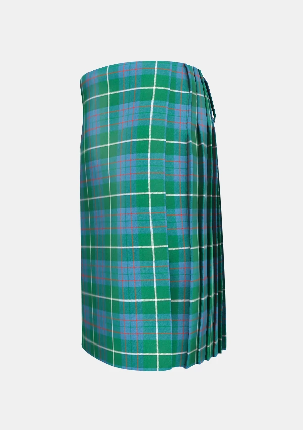 Traditional_Macintyre_Ancient_Tartan_kilt_left_image_with_pleated_design_and_adjustable_buckles_for_men
