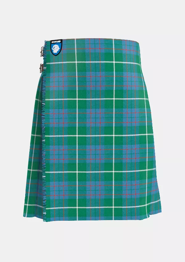 Traditional_Macintyre_Hunting_Ancient_Tartan_kilt_front_image_with_pleated_design_and_adjustable_buckles_for_men