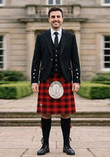 Traditional_Maciver_tartan_1203_Kilt_and_Argyle_Jacket_Kilt_Outfit_front_image