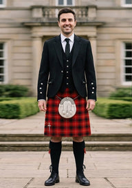 Traditional_Maciver_tartan_1203_Kilt_and_Argyle_Jacket_Kilt_Outfit_front_image