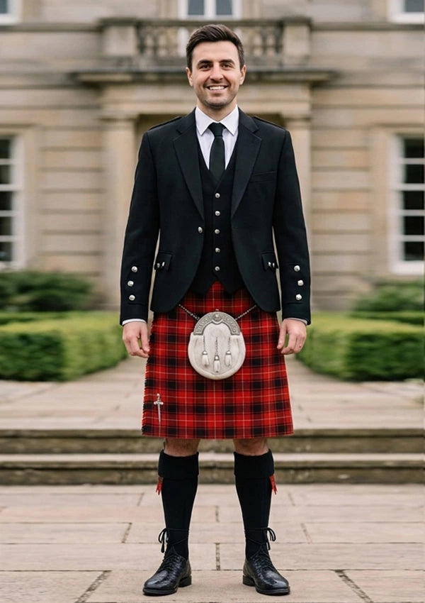 Traditional_Maciver_tartan_1203_Kilt_and_Argyle_Jacket_Kilt_Outfit_front_image