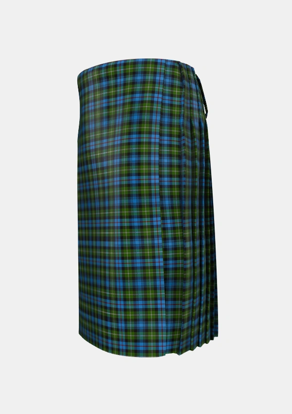 Traditional_Mackenzie_2_Tartan_267_kilt_left_image_with_pleated_design_and_adjustable_buckles_for_men
