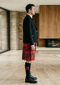 Traditional_Mackinnon_modern_tartan_Kilt_and_Argyle_Jacket_Kilt_Outfit_left_image