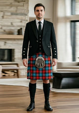 Traditional_Maclachlan_ancient_tartan_Kilt_and_Argyle_Jacket_Kilt_Outfit_front_image