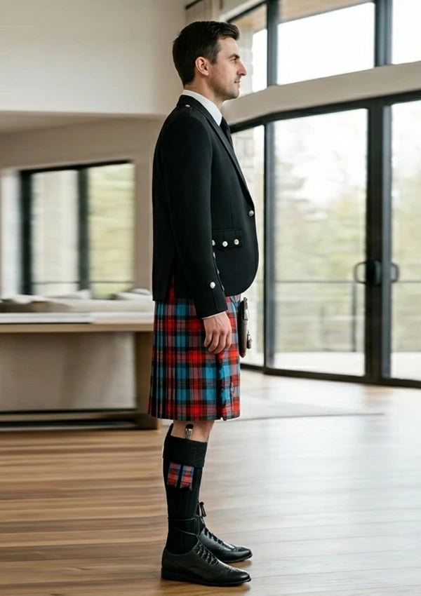 Traditional_Maclachlan_ancient_tartan_Kilt_and_Argyle_Jacket_Kilt_Outfit_right_image