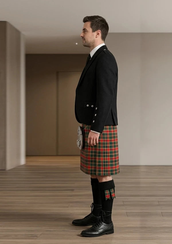 Traditional_Maclachlan_old_modern_tartan_Kilt_and_Argyle_Jacket_Kilt_Outfit_left_image