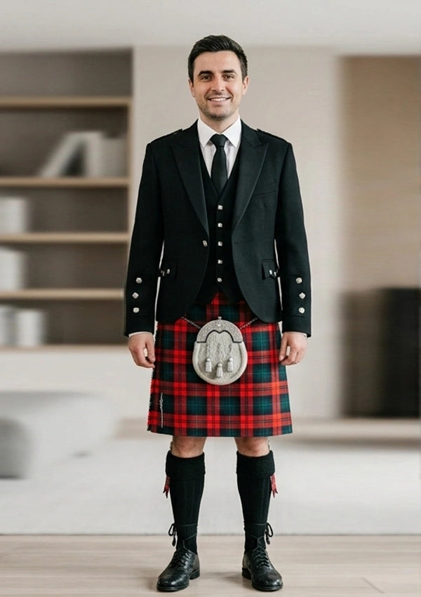 Traditional_Maclachlan_tartan_732_Kilt_and_Argyle_Jacket_Kilt_Outfit_front_image