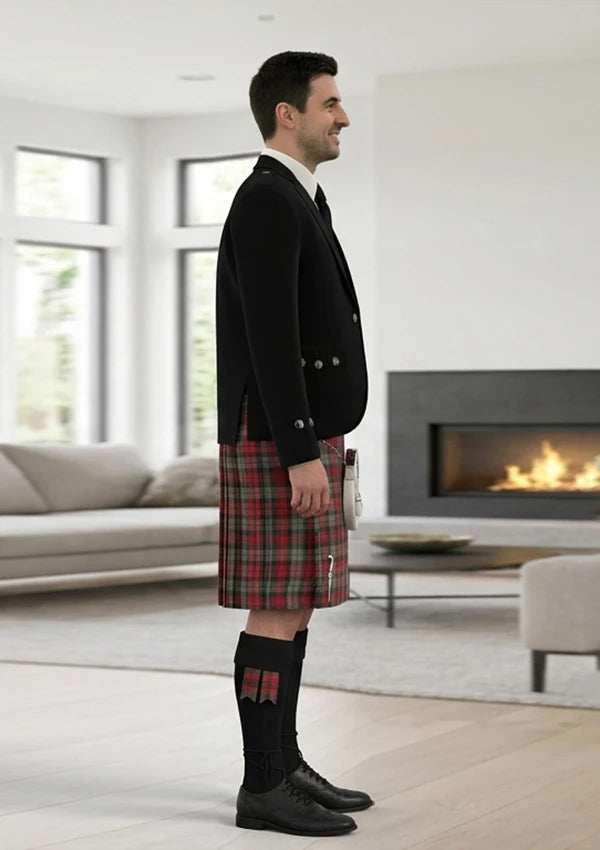 Traditional_Maclachlan_weathered_tartan_Kilt_and_Argyle_Jacket_Kilt_Outfit_right_image