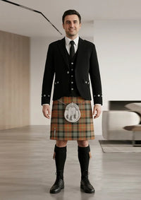 Traditional_Maclaren_weathered_tartan_Kilt_and_Argyle_Jacket_Kilt_Outfit_front_image