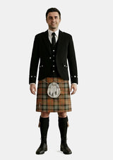 Traditional_Maclaren_weathered_tartan_Kilt_and_Argyle_Jacket_Kilt_Outfits_front_image