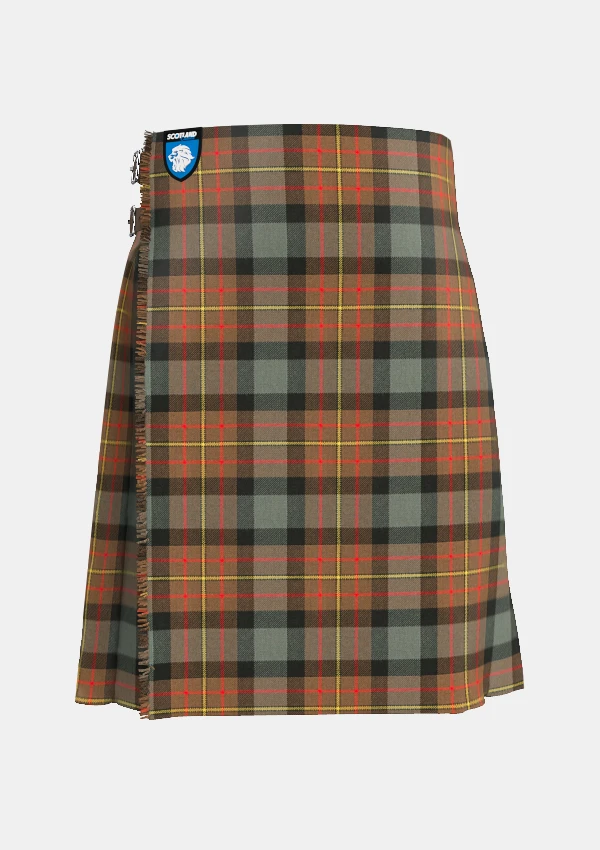 Traditional_Maclaren_weathered_tartan_front_image_with_pleated_design_and_adjustable_buckles_for_men