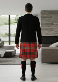 Traditional_Maclean_of_duart_ancient_tartan_Kilt_and_Argyle_Jacket_Kilt_Outfit_back_image