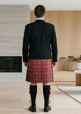 Traditional_Maclean_of_duart_weathered_tartan_Kilt_and_Argyle_Jacket_Kilt_Outfit_back_image
