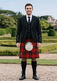 Traditional_Macqueen_tartan_1209_Kilt_and_Argyle_Jacket_Kilt_Outfit_front_image