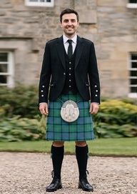 Traditional_Macthomas_tartan_407_Kilt_and_Argyle_Jacket_Kilt_Outfit_front_image