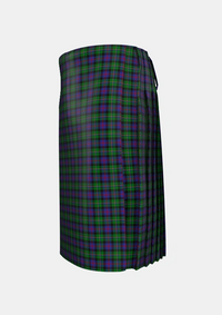 Traditional_Malcolm_Two_Tartan_5696_kilt_left_image_with_pleated_design_and_adjustable_buckles_for_men