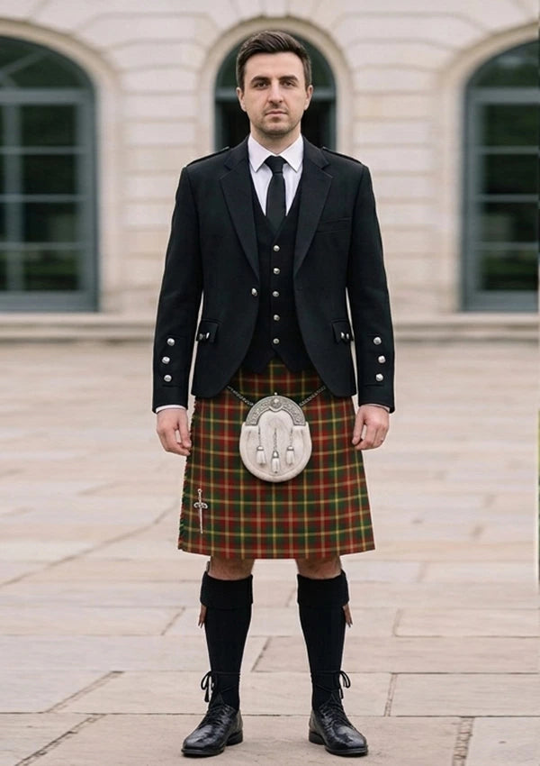 Traditional_Maple_Leaf_Tartan_2034_Kilt_and_Argyle_Jacket_Kilt_Outfit_front_image