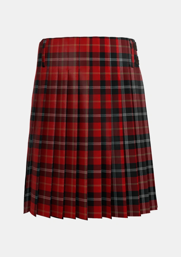 Traditional_Marjoribanks_2_Tartan_2607_kilt_back_image_with_pleated_design_and_adjustable_buckles_for_men