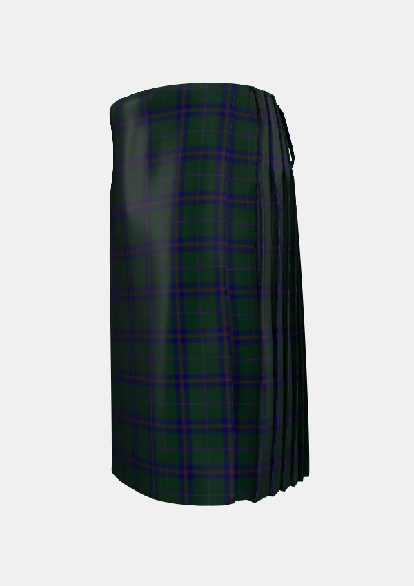 Traditional_McAndrew_B_Tartan_13614_kilt_left_image_with_pleated_design_and_adjustable_buckles_for_men