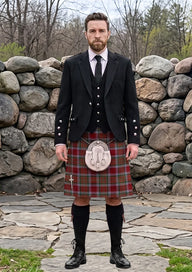 Traditional_McBain_Chief_Tartan_951_Kilt_and_Argyle_Jacket_Kilt_Outfit_front_image