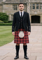 Traditional_McKee_Dot_Tartan_11057_Kilt_and_Argyle_Jacket_Kilt_Outfit_front_image