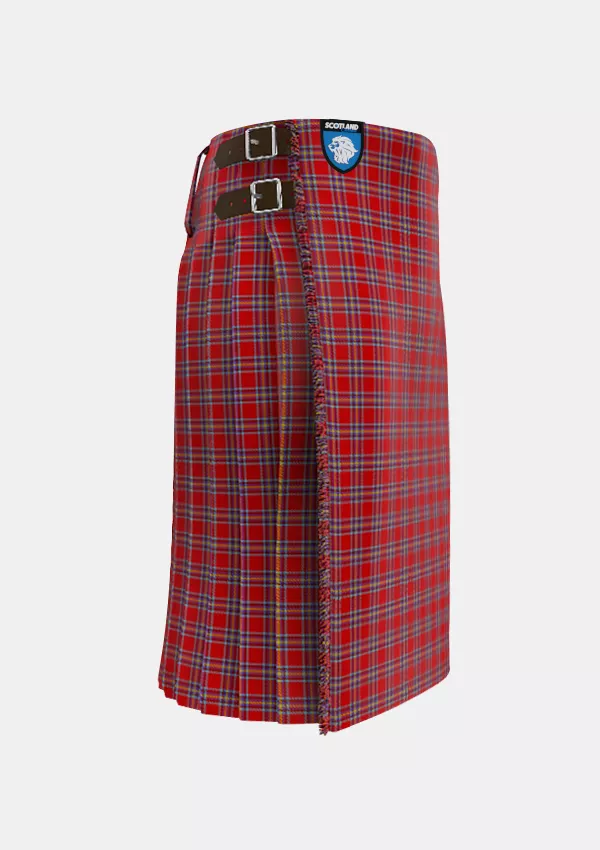 Traditional_McLaughlin_K_and_Family_Tartan_14569_kilt_right_image_with_pleated_design_and_adjustable_buckles_for_men