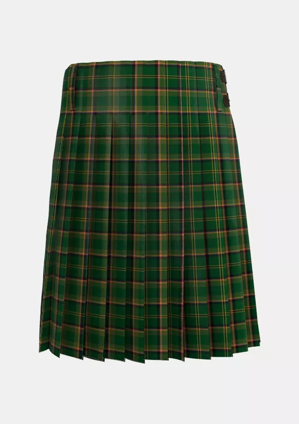 Traditional_McMahon_Gordon_and_Family_Tartan_15171_kilt_back_image_with_pleated_design_and_adjustable_buckles_for_men