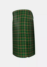 Traditional_McMahon_Gordon_and_Family_Tartan_15171_kilt_left_image_with_pleated_design_and_adjustable_buckles_for_men