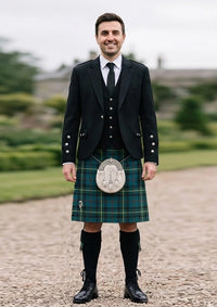 Traditional_Mcconnell_tartan_141_Kilt_and_Argyle_Jacket_Kilt_Outfit_front_image