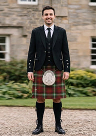 Traditional_Mcguire_tartan_6065_Kilt_and_Argyle_Jacket_Kilt_Outfit_front_image