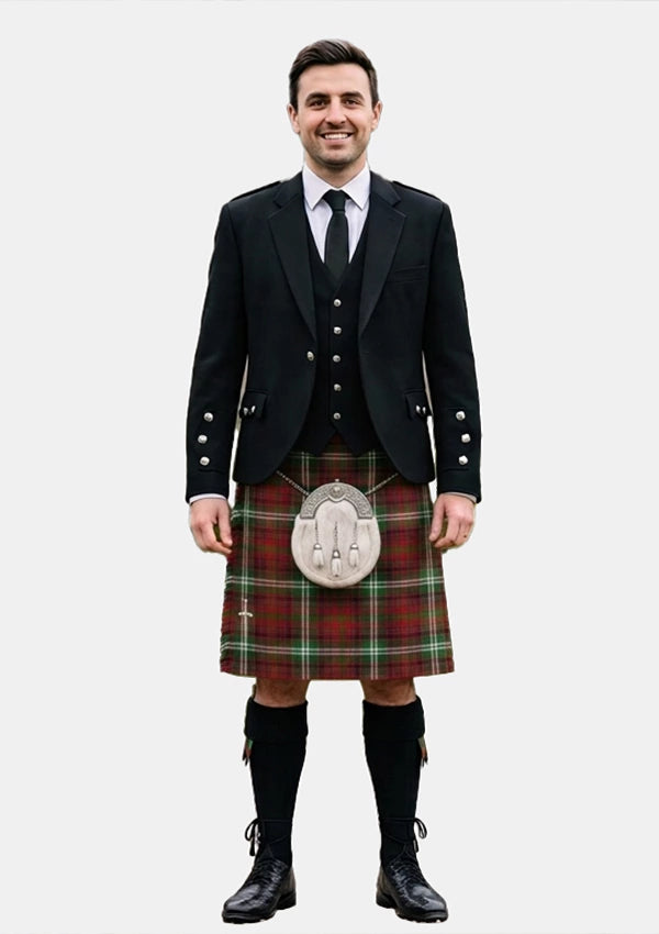 Traditional_Mcguire_tartan_6065_Kilt_and_Argyle_Jacket_Kilt_Outfits_front_image