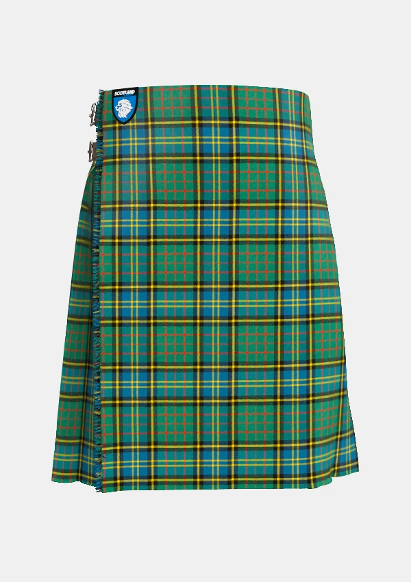 Traditional_Mcmillan_Hunting_tartan_front_image_with_pleated_design_and_adjustable_buckles_for_men