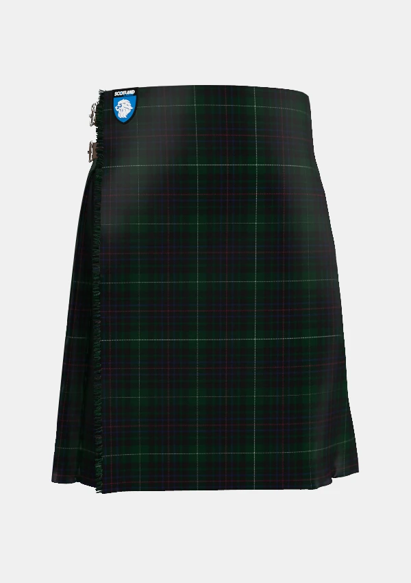 Traditional_Meiklejohn_Tartan_kilt_3175_front_image_with_pleated_design_and_adjustable_buckles_for_men