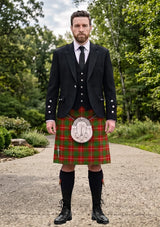 Traditional_Melieres_Frost_Tartan_10069_Kilt_and_Argyle_Jacket_Kilt_Outfit_front_image