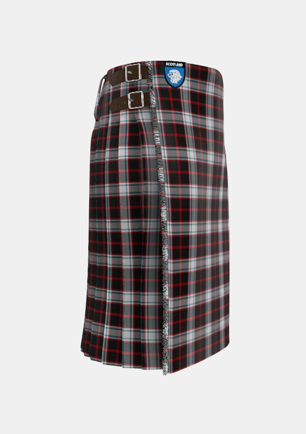 Traditional_Merrilees_Tartan_1602_kilt_right_image_with_pleated_design_and_adjustable_buckles_for_men
