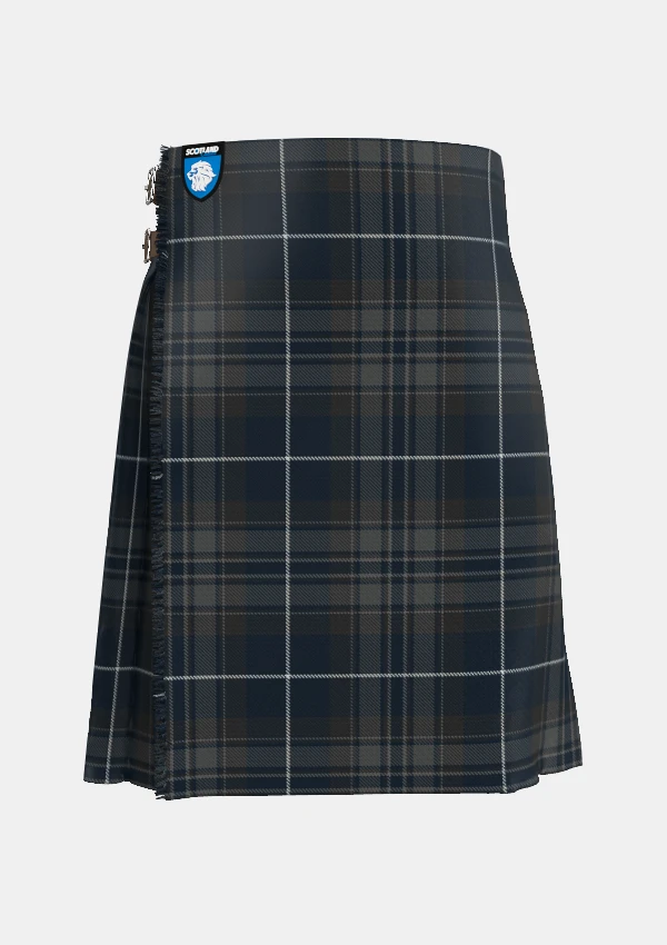 Traditional_Midnight_Pride_Tartan_kilt_front_image_with_pleated_design_and_adjustable_buckles_for_men