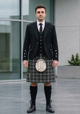 Traditional_Midnight_Thistle_Tartan_7499_Kilt_and_Argyle_Jacket_Kilt_Outfit_front_image