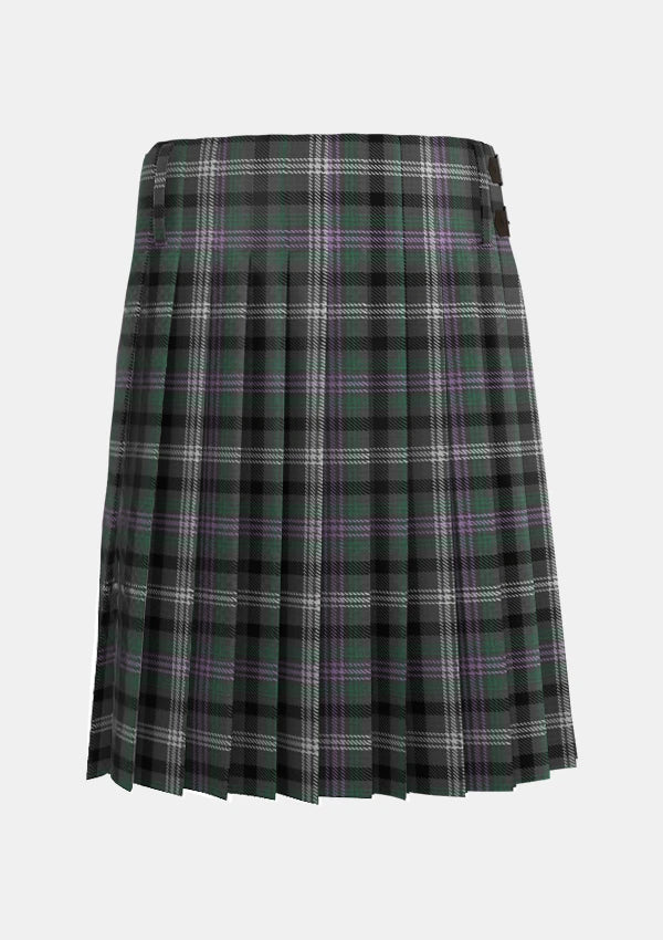 Traditional_Midnight_Thistle_Tartan_kilt_7499_back_image_with_pleated_design_and_adjustable_buckles_for_men