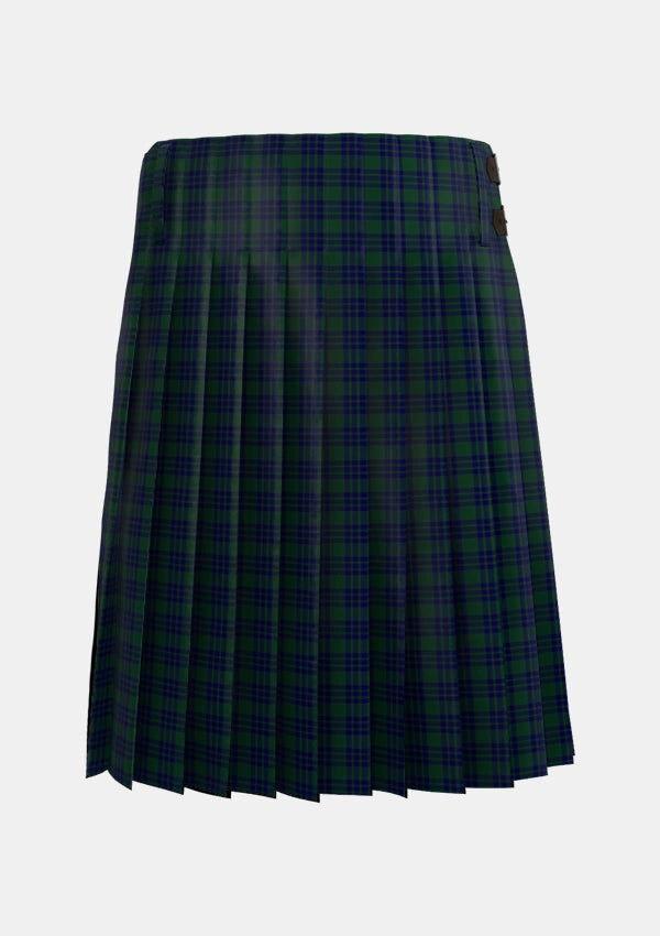 Traditional_Montgomery_2_Tartan_114_kilt_back_image_with_pleated_design_and_adjustable_buckles_for_men