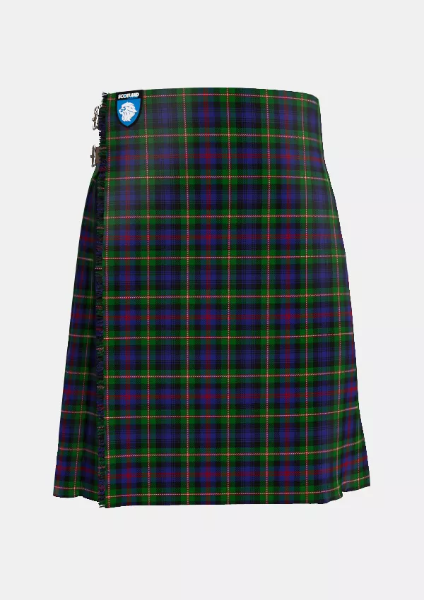 Traditional_Morgan_Tartan_kilt_front_image_with_pleated_design_and_adjustable_buckles_for_men
