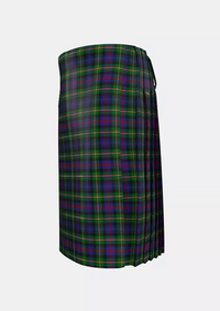Traditional_Morgan_Tartan_kilt_left_image_with_pleated_design_and_adjustable_buckles_for_men