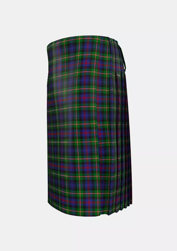 Traditional_Morgan_Tartan_kilt_left_image_with_pleated_design_and_adjustable_buckles_for_men