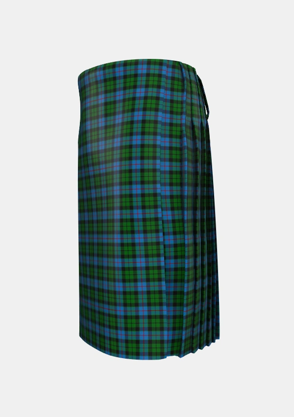 Traditional_Morrison_Society_Tartan_1083_kilt_left_image_with_pleated_design_and_adjustable_buckles_for_men