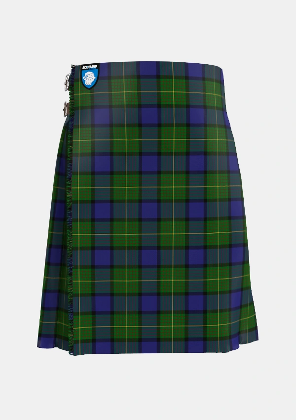 Traditional_Muir_Moore_Tartan_345_kilt_front_image_with_pleated_design_and_adjustable_buckles_for_men
