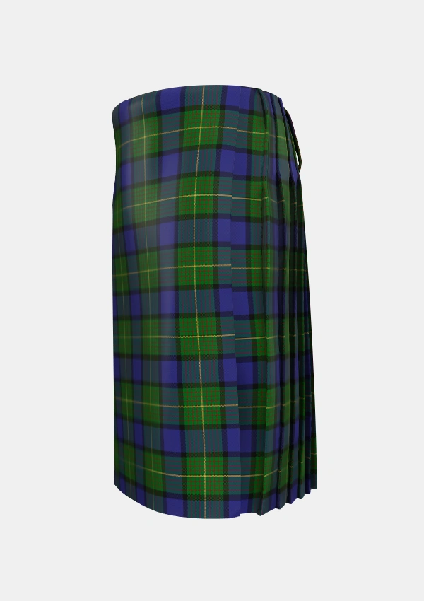 Traditional_Muir_Moore_Tartan_345_kilt_left_image_with_pleated_design_and_adjustable_buckles_for_men