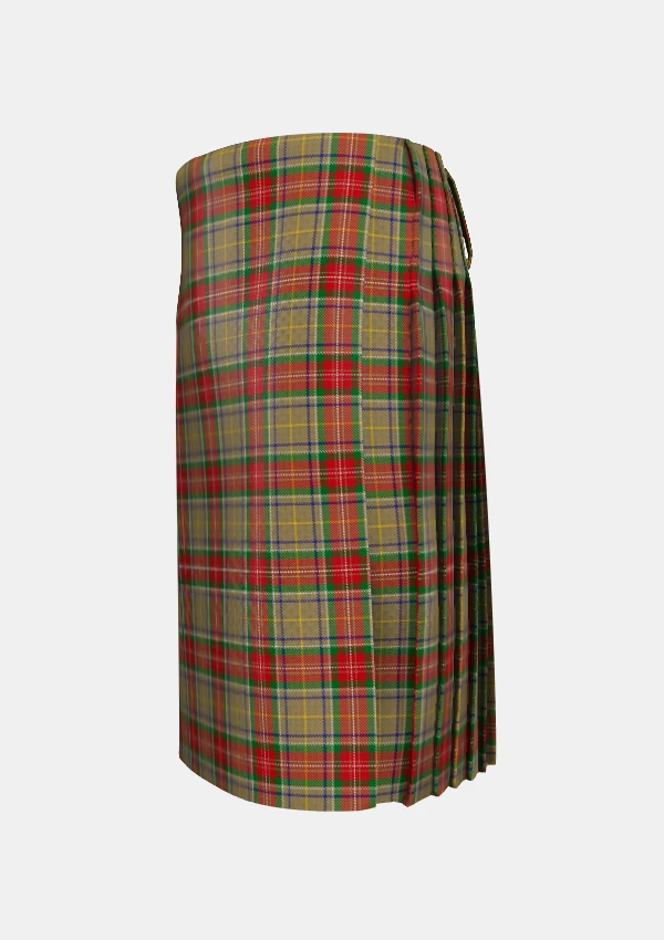 Traditional_Muirhead_Tartan_kilt_6001_left_image_with_pleated_design_and_adjustable_buckles_for_men